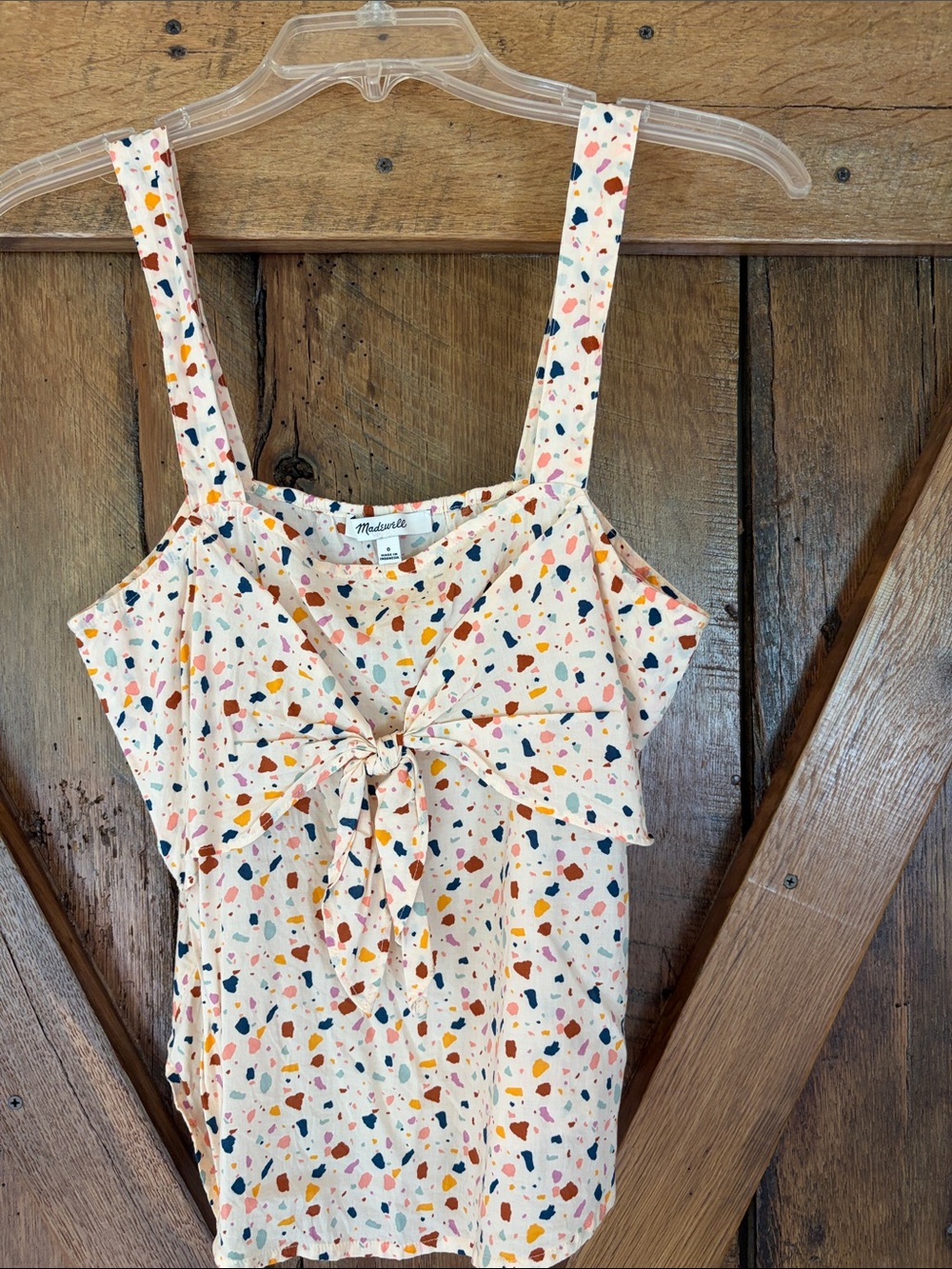 Madewell Size 0 Tie Front Cami Top - Picture 3 of 8